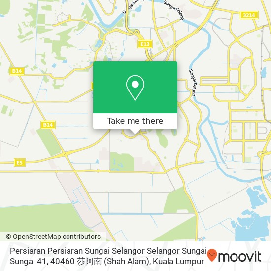 Persiaran Persiaran Sungai Selangor Selangor Sungai Sungai 41, 40460 莎阿南 (Shah Alam) map