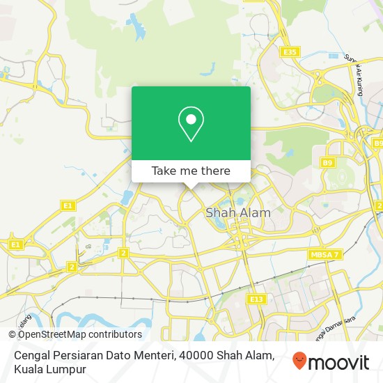 Cengal Persiaran Dato Menteri, 40000 Shah Alam map