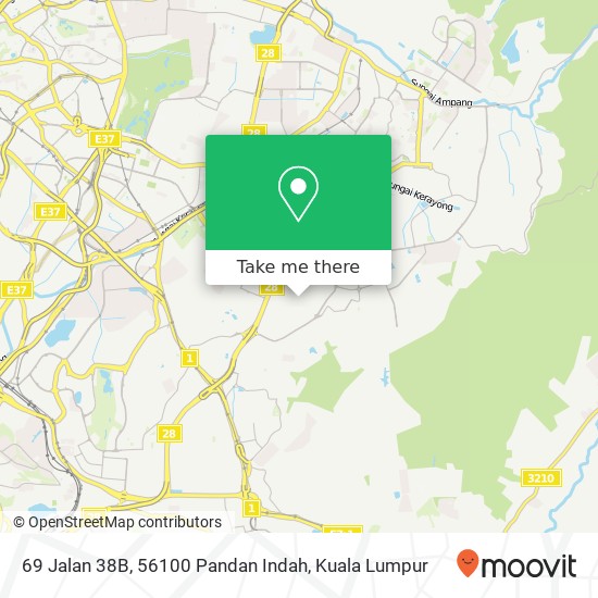 69 Jalan 38B, 56100 Pandan Indah map