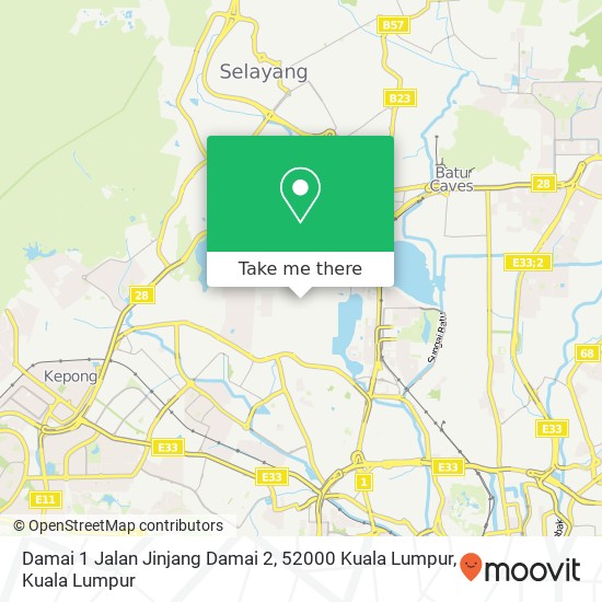 Damai 1 Jalan Jinjang Damai 2, 52000 Kuala Lumpur map