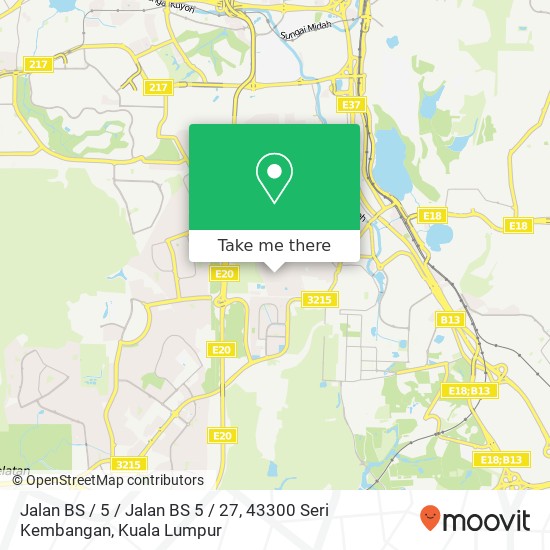 Peta Jalan BS / 5 / Jalan BS 5 / 27, 43300 Seri Kembangan