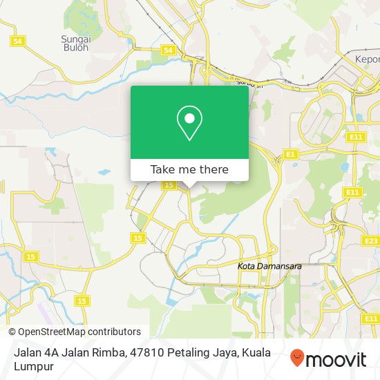 Jalan 4A Jalan Rimba, 47810 Petaling Jaya map