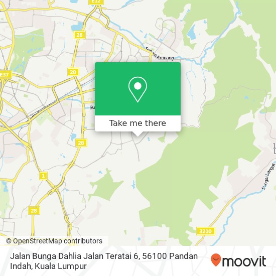 Jalan Bunga Dahlia Jalan Teratai 6, 56100 Pandan Indah map