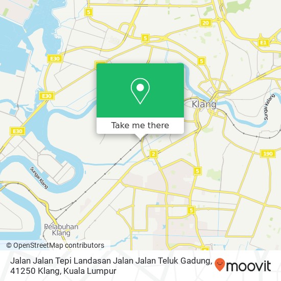 Peta Jalan Jalan Tepi Landasan Jalan Jalan Teluk Gadung, 41250 Klang