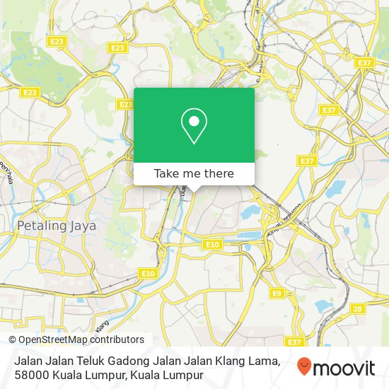 Peta Jalan Jalan Teluk Gadong Jalan Jalan Klang Lama, 58000 Kuala Lumpur