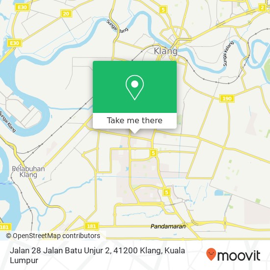 Peta Jalan 28 Jalan Batu Unjur 2, 41200 Klang