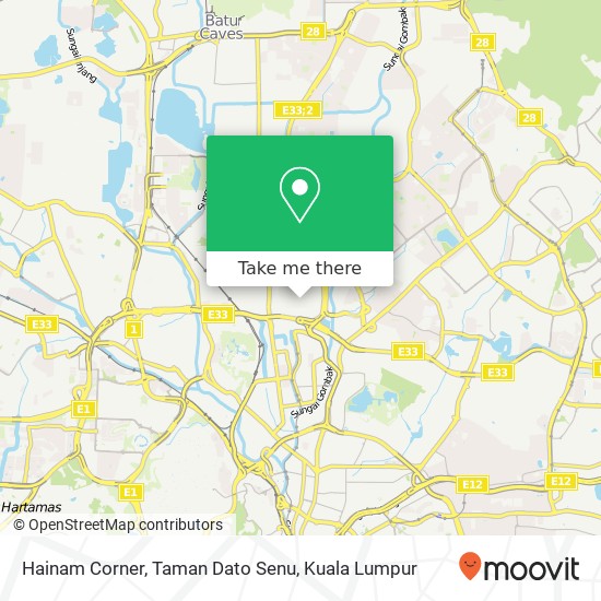 Hainam Corner, Taman Dato Senu map