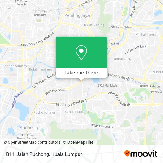 Peta B11 Jalan Puchong