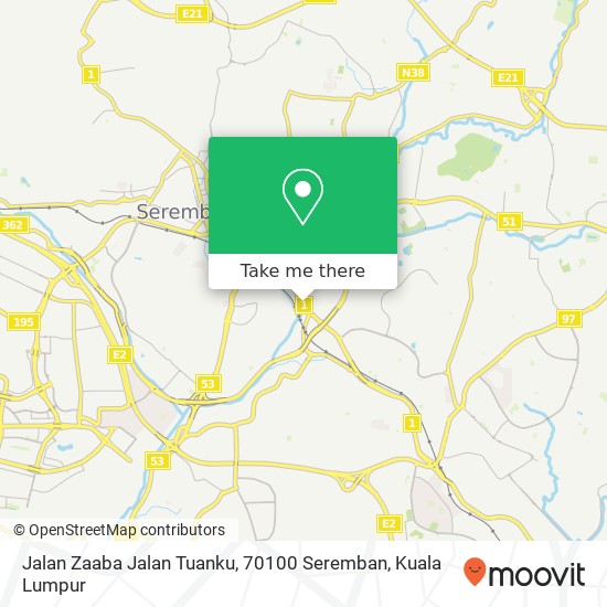 Jalan Zaaba Jalan Tuanku, 70100 Seremban map