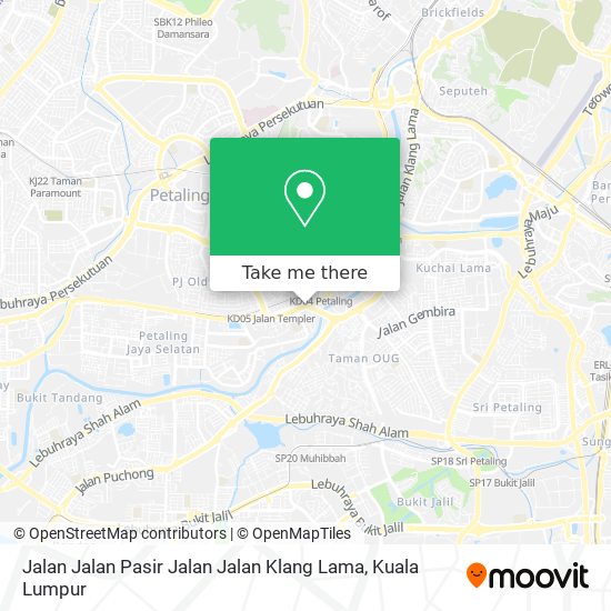 Peta Jalan Jalan Pasir Jalan Jalan Klang Lama