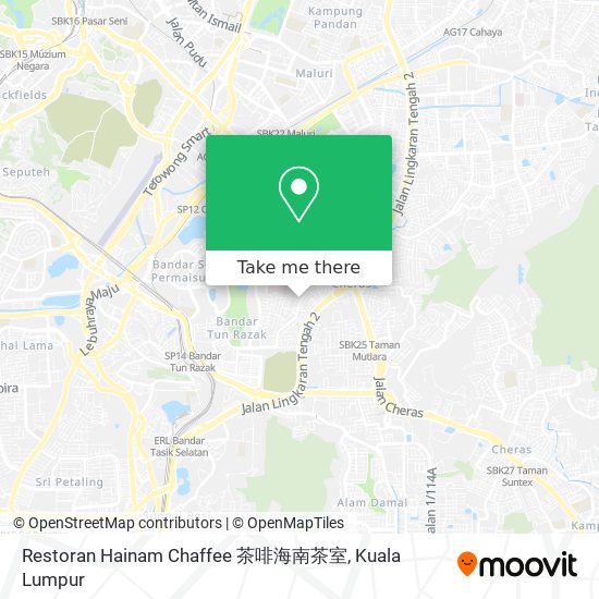 Restoran Hainam Chaffee 茶啡海南茶室 map