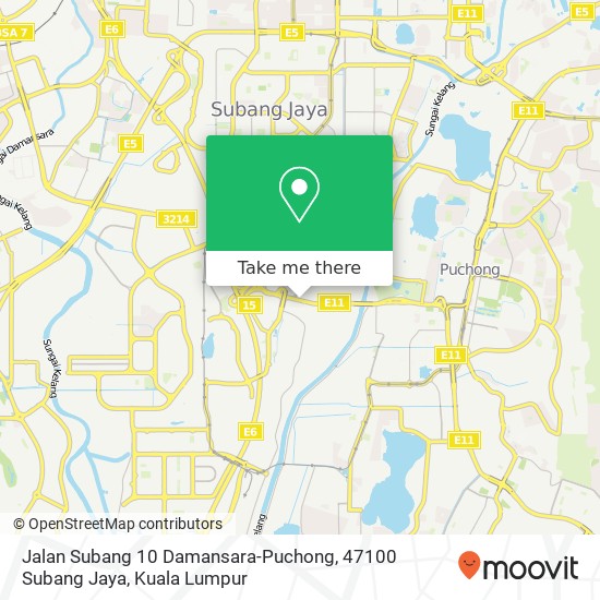 Peta Jalan Subang 10 Damansara-Puchong, 47100 Subang Jaya