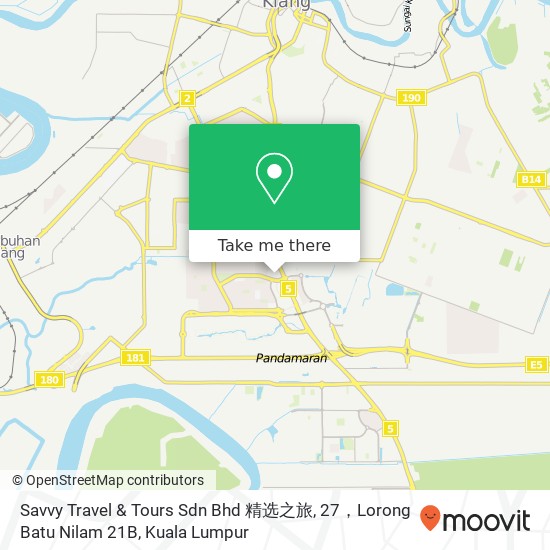 Peta Savvy Travel & Tours Sdn Bhd 精选之旅, 27，Lorong Batu Nilam 21B