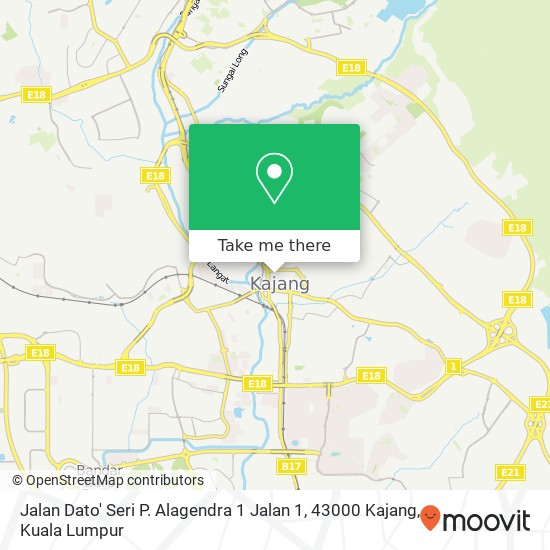 Jalan Dato' Seri P. Alagendra 1 Jalan 1, 43000 Kajang map