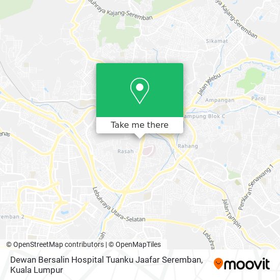 Dewan Bersalin Hospital Tuanku Jaafar Seremban map