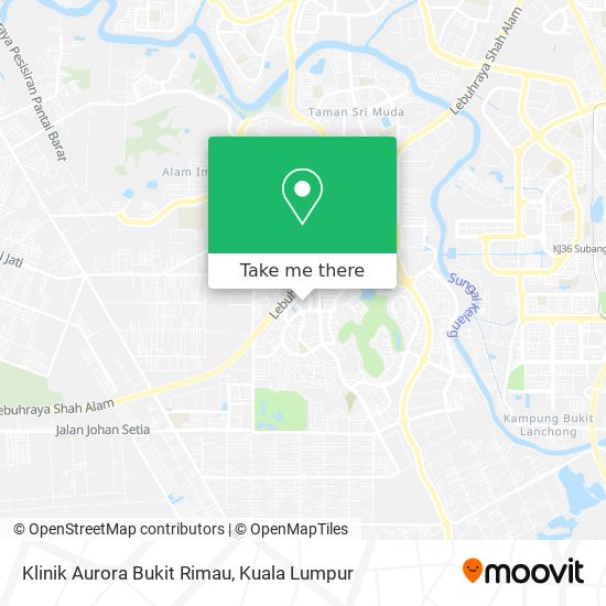 Klinik Aurora Bukit Rimau map