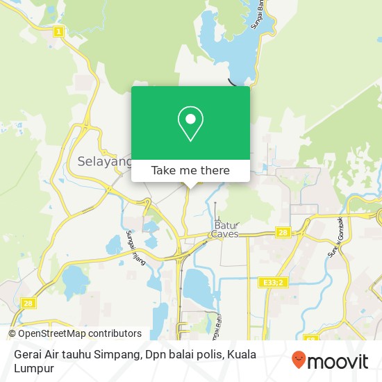 Gerai Air tauhu Simpang, Dpn balai polis map