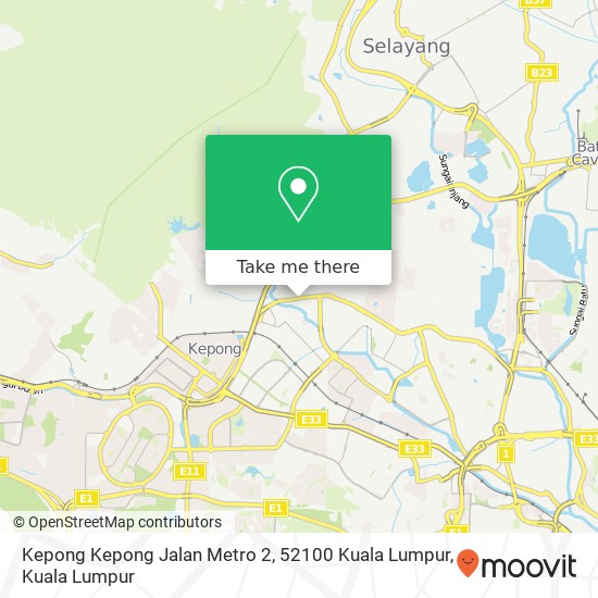 Peta Kepong Kepong Jalan Metro 2, 52100 Kuala Lumpur