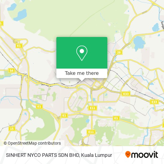 SINHERT NYCO PARTS SDN BHD map