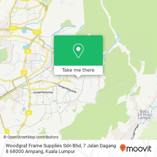 Woodgraf Frame Supplies Sdn Bhd, 7 Jalan Dagang 8 68000 Ampang map