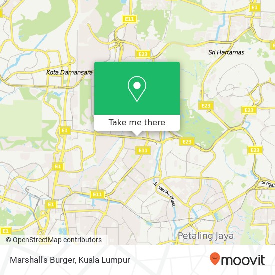 Marshall's Burger map