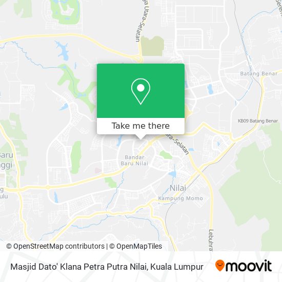 Peta Masjid Dato' Klana Petra Putra Nilai