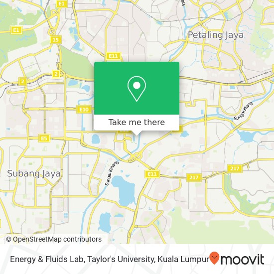 Energy & Fluids Lab, Taylor's University map