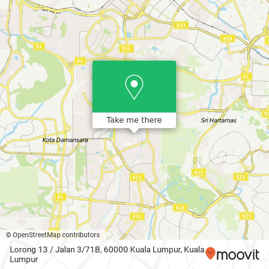 Peta Lorong 13 / Jalan 3 / 71B, 60000 Kuala Lumpur