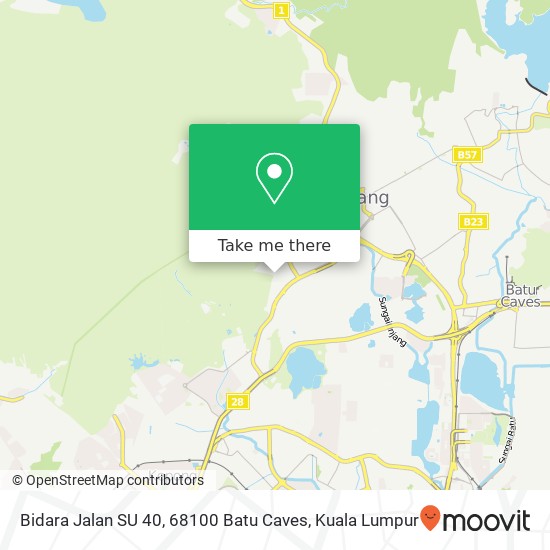 Peta Bidara Jalan SU 40, 68100 Batu Caves