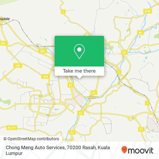Peta Chong Meng Auto Services, 70200 Rasah