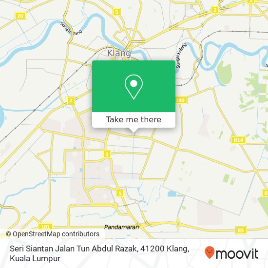 Peta Seri Siantan Jalan Tun Abdul Razak, 41200 Klang