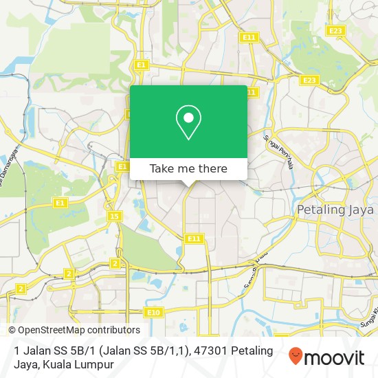 1 Jalan SS 5B / 1 (Jalan SS 5B / 1,1), 47301 Petaling Jaya map