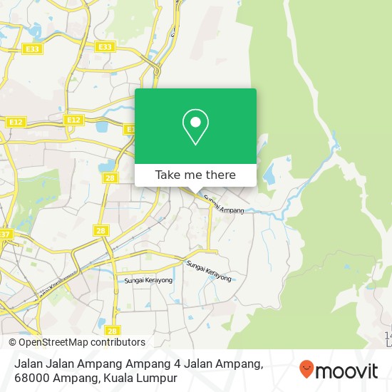 Peta Jalan Jalan Ampang Ampang 4 Jalan Ampang, 68000 Ampang