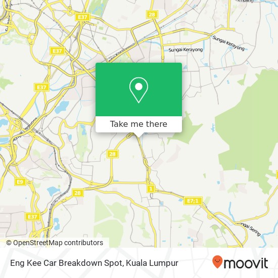 Peta Eng Kee Car Breakdown Spot