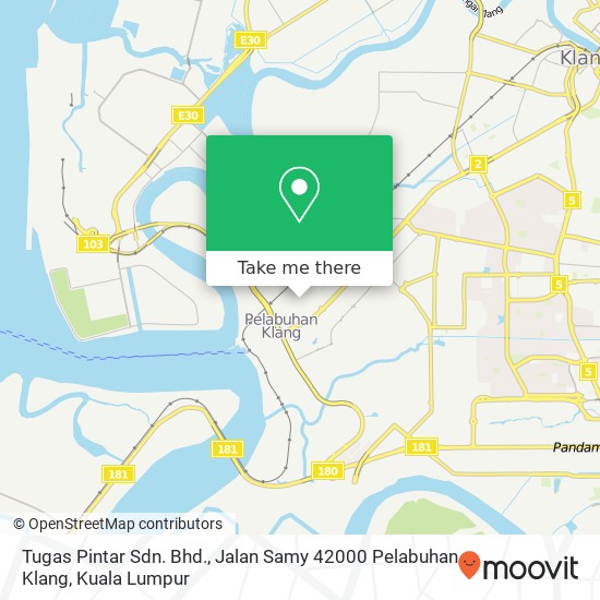Tugas Pintar Sdn. Bhd., Jalan Samy 42000 Pelabuhan Klang map