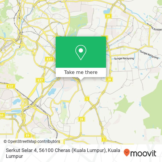 Peta Serkut Selar 4, 56100 Cheras (Kuala Lumpur)