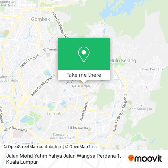 Peta Jalan Mohd Yatim Yahya Jalan Wangsa Perdana 1