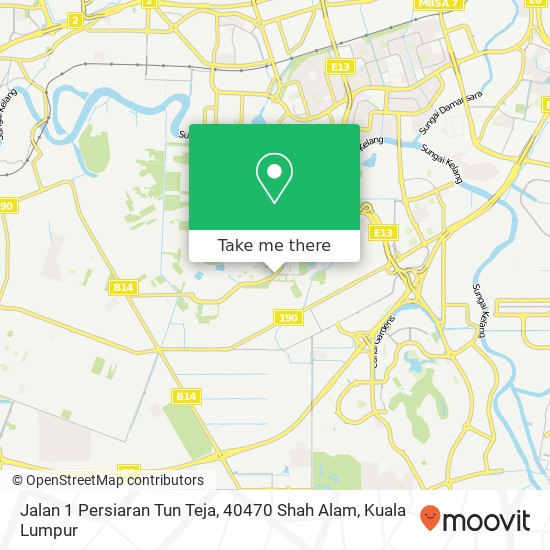 Jalan 1 Persiaran Tun Teja, 40470 Shah Alam map