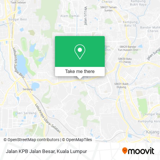 Jalan KPB Jalan Besar map