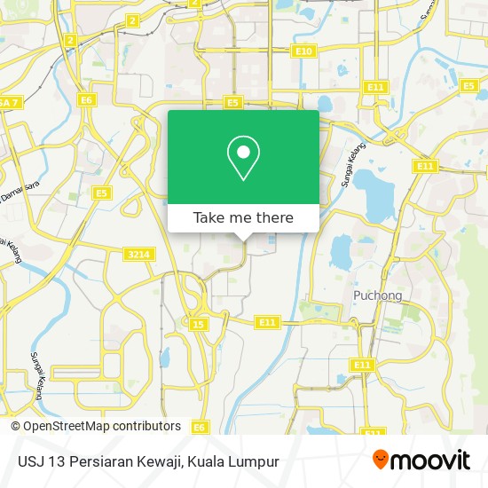 USJ 13 Persiaran Kewaji map