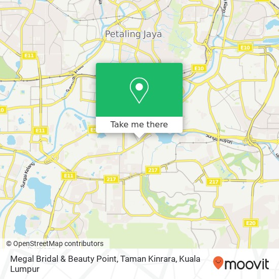 Peta Megal Bridal & Beauty Point, Taman Kinrara