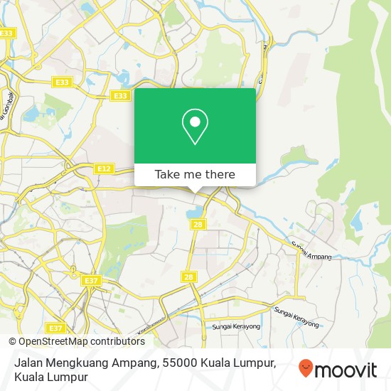 Peta Jalan Mengkuang Ampang, 55000 Kuala Lumpur