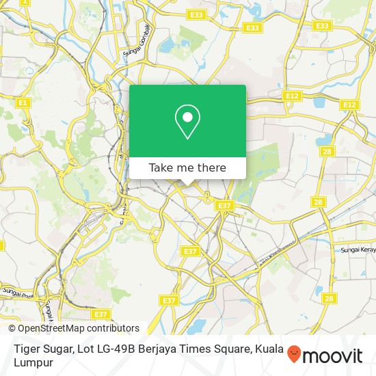 Peta Tiger Sugar, Lot LG-49B Berjaya Times Square
