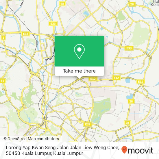 Peta Lorong Yap Kwan Seng Jalan Jalan Liew Weng Chee, 50450 Kuala Lumpur