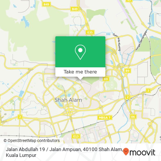 Peta Jalan Abdullah 19 / Jalan Ampuan, 40100 Shah Alam