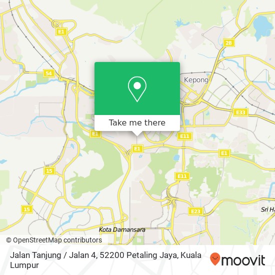 Jalan Tanjung / Jalan 4, 52200 Petaling Jaya map