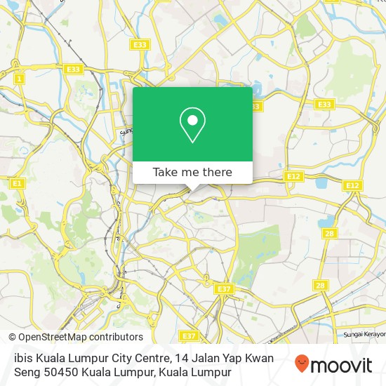 ibis Kuala Lumpur City Centre, 14 Jalan Yap Kwan Seng 50450 Kuala Lumpur map