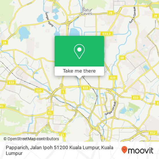 Peta Papparich, Jalan Ipoh 51200 Kuala Lumpur
