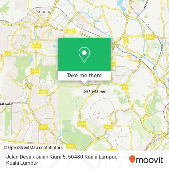 Peta Jalan Desa / Jalan Kiara 5, 50480 Kuala Lumpur