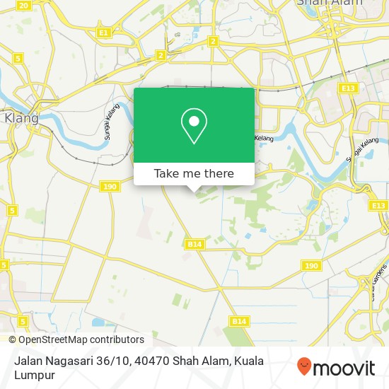 Peta Jalan Nagasari 36 / 10, 40470 Shah Alam